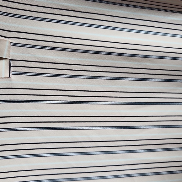 Adrianna Papell Striped Flutter Sleeve Blouse Size L Color Peach - Picture 7 of 7